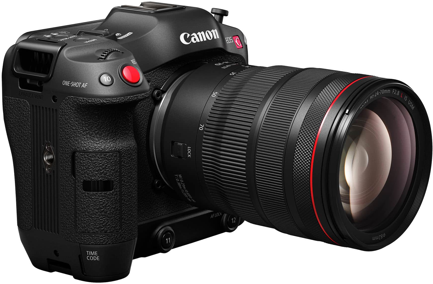 Angle. Canon - EOS R5 C 8K Video Mirrorless Cinema Camera with RF 24-70 f/2.8 L IS USM Lens - Black.