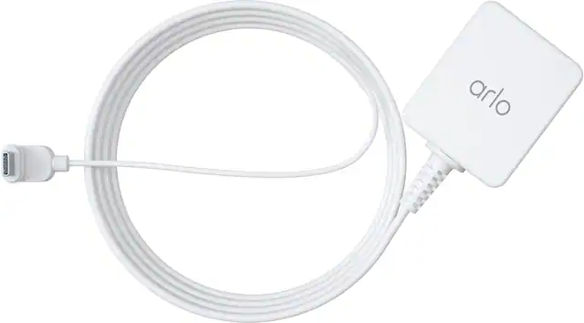 Front. Arlo - 25' Outdoor Charging Cable for Essential Outdoor Camera and Essential XL Outdoor Camera (2nd Generation) - White.