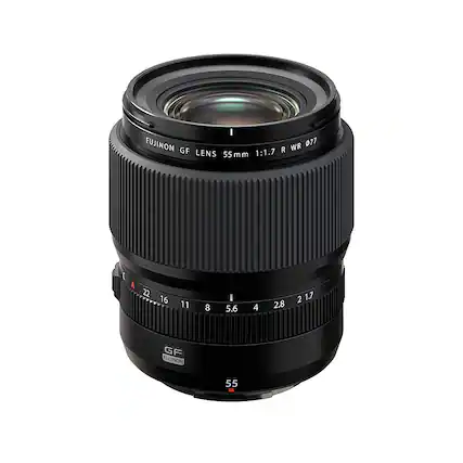 Front. Fujinon - GF55mm F1.7 R WR Standard Prime Lens G-mount for GFX System.