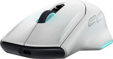 Alienware - Wireless Gaming Mouse – AW620M - Lunar Light - Front_Zoom