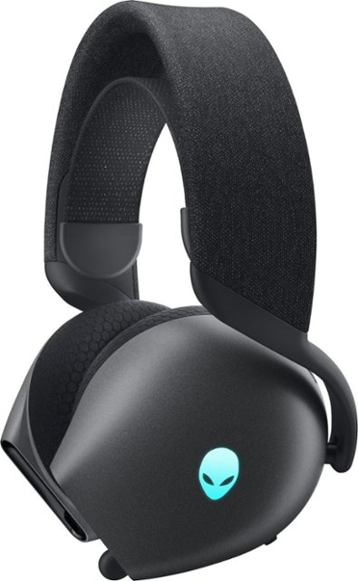 Front Zoom. Alienware - Dual Mode Wireless Gaming Headset - AW720H - Dark Side of the Moon.