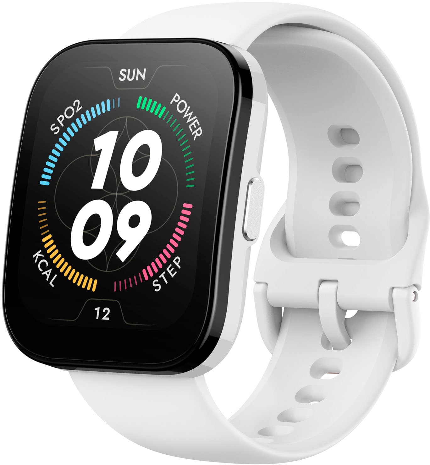 Back. Amazfit - Bip 5 Smartwatch 49mm Polycarbonate Plastic - Cream.