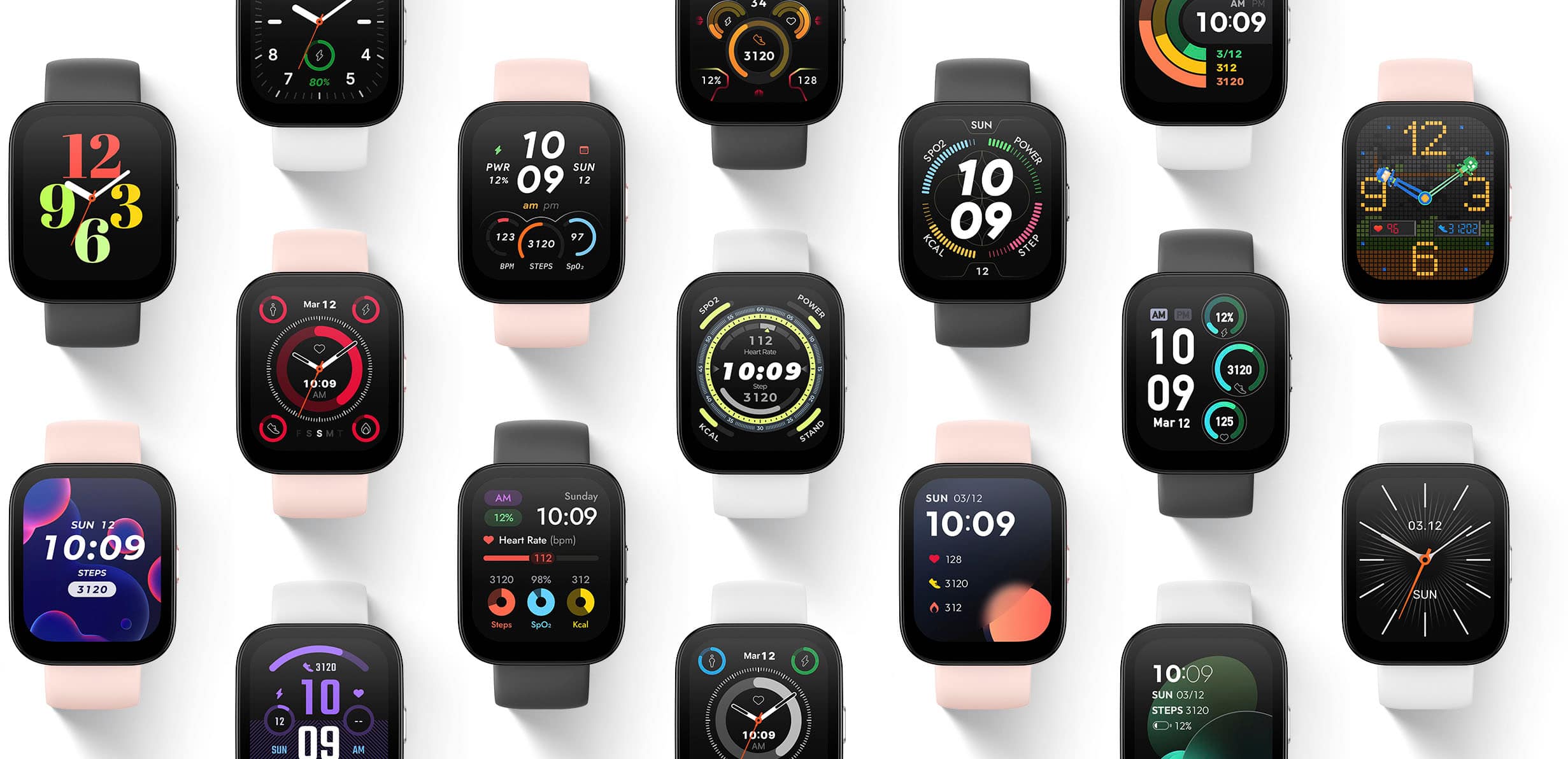 Angle. Amazfit - Bip 5 Smartwatch 49mm Polycarbonate Plastic - Cream.