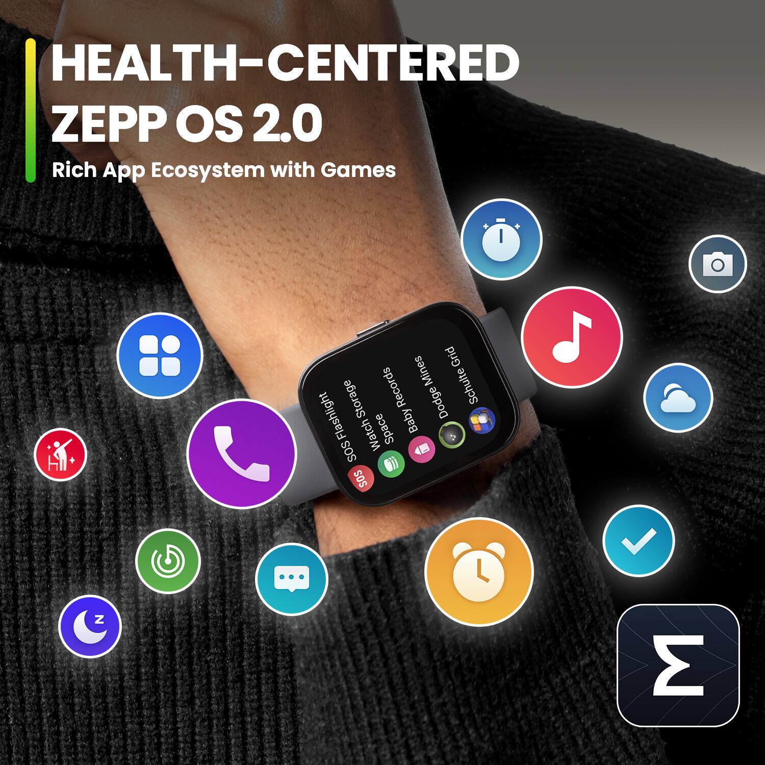 Health-Centered Zepp OS 2.0 Rich App Ecosystem with Games