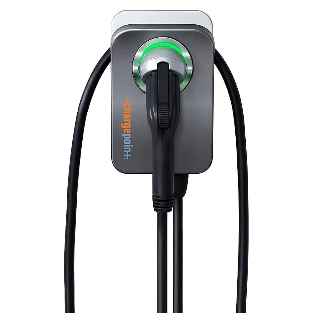 Front. Charge Point - Home Flex J1772 Level 2 Hardwired Electric Vehicle (EV) Charger – up to 80A – 23’ - Gray.