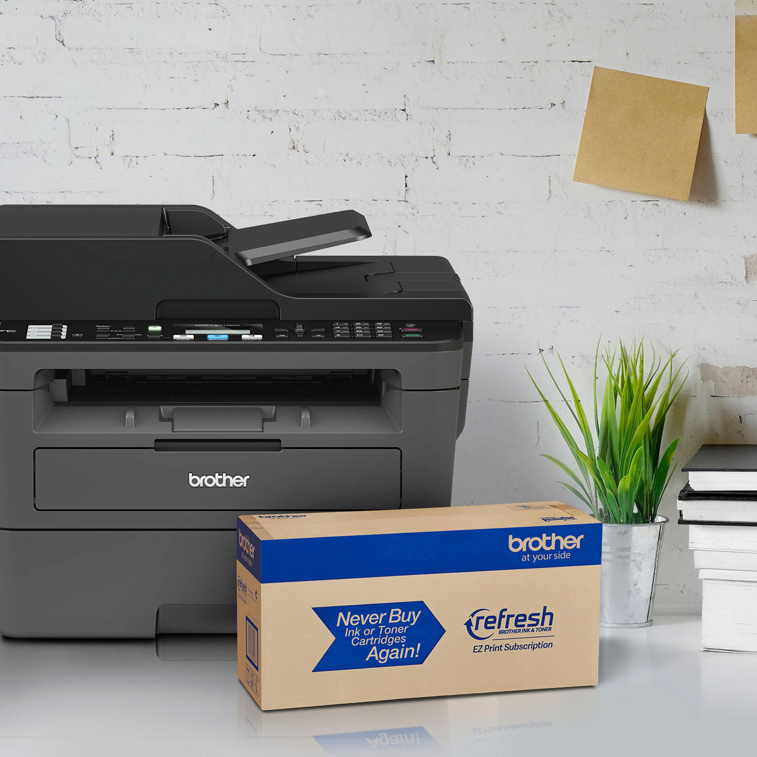 MFC-L2717DW Wireless Black-and-White All-in-One Laser Printer with up to  500 Pages of Additional Toner Included‡