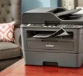 Alt View Zoom 1. Brother - MFC-L2717DW Wireless Black-and-White All-in-One Laser Printer with up to 500 Pages of Bonus Toner Included - Black.