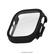 Left. WITHit - Protective Glass Cover with Integrated Bumper for Apple Watch Ultra/Ultra 2 (49mm) - Black.