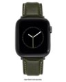 Left Zoom. WITHit - Men's Smooth Leather Band for Apple Watch 42/44/45/Ultra/Ultra 2 (49mm) - Green.