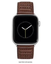WITHit - Vince Camuto Men's Leather Band with Stitching Accents for Apple Watch 42/44/45/Ultra/Ultra 2 (49mm) - Brown - Angle_Zoom