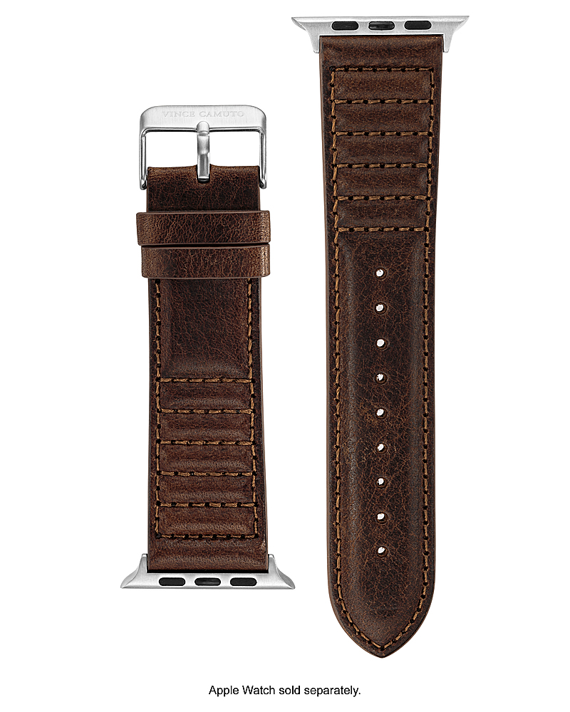 WITHit Vince Camuto Men's Leather Band with Stitching Accents for Apple ...