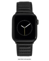 WITHit - Vince Camuto Men's Leather Band with Stitching Accents for Apple Watch 42/44/45/Ultra/Ultra 2 (49mm) - Dark Gray - Angle_Zoom