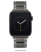 Vince Camuto - Men's Stainless Steel Link Band for Apple Watch 42/44/45/Ultra/Ultra 2 (49mm) - Dark Gray - Angle_Zoom