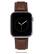 Left. WITHit - Men's Smooth Leather Band for Apple Watch 42/44/45/Ultra/Ultra 2 (49mm) - Brown.