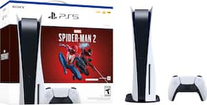 Sony - PlayStation 5 Console – Marvel’s Spider-Man 2 Bundle (Full Game Download Included) - White - Front_Zoom