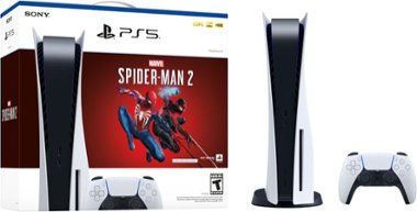 Sony - PlayStation 5 Console – Marvel’s Spider-Man 2 Bundle (Full Game Download Included) - White - Front_Zoom