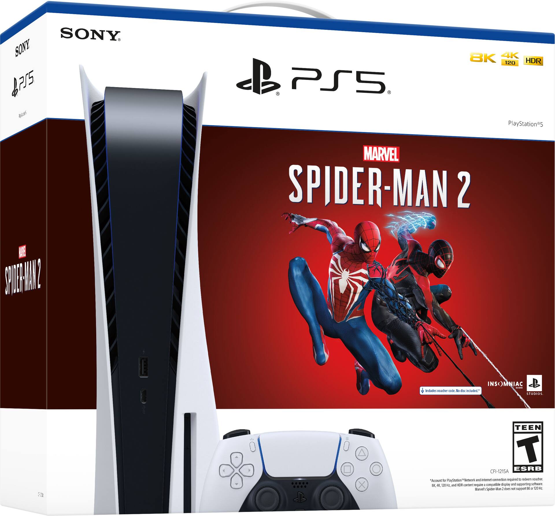 Sony PlayStation 5 Console – Marvel's Spider Man 2 Bundle (Full 