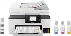 Front. Canon - MAXIFY GX2020 MegaTank Wireless All-In-One SuperTank Inkjet Printer - White.