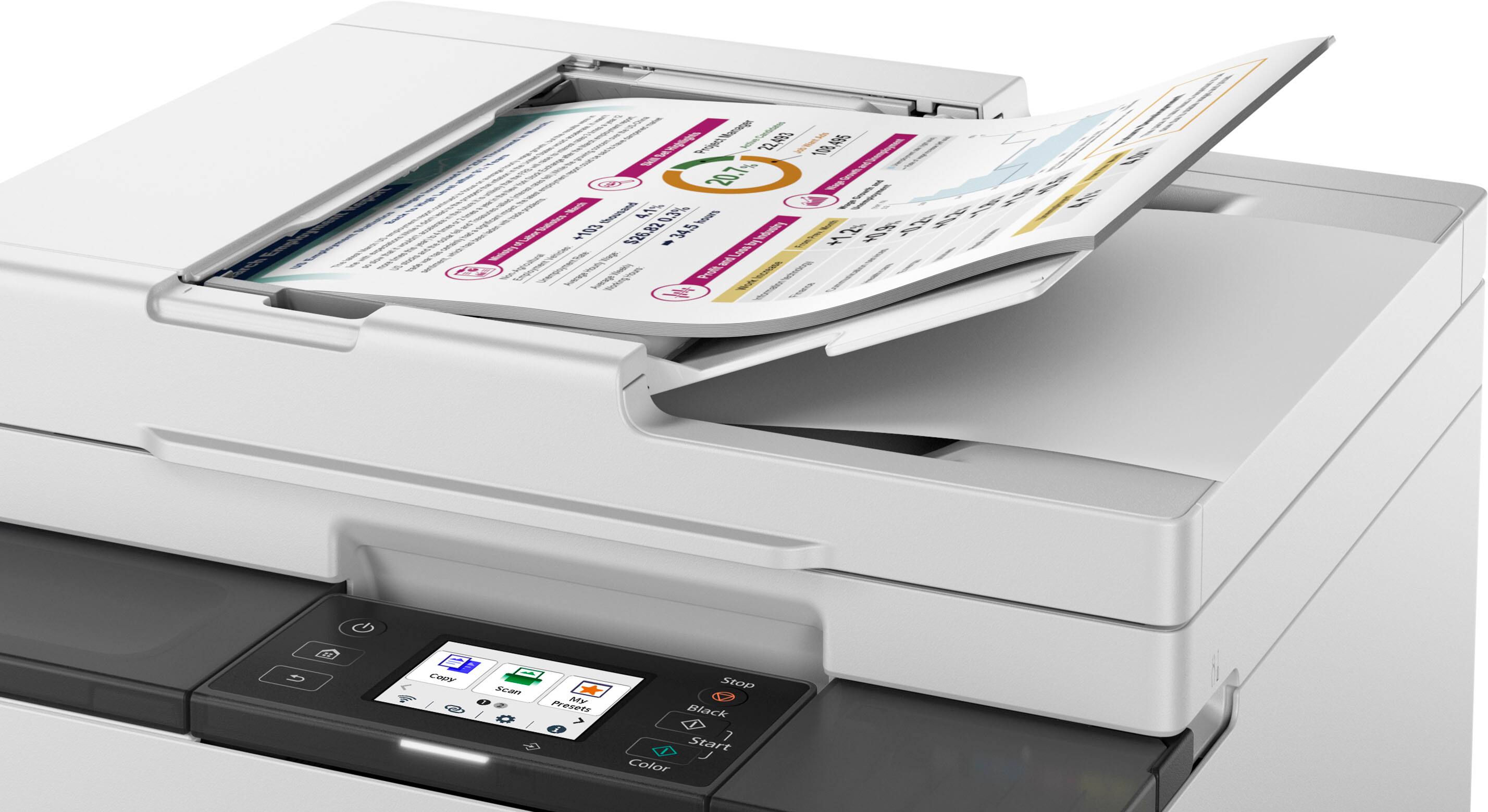 Alt View 11. Canon - MAXIFY GX2020 MegaTank Wireless All-In-One SuperTank Inkjet Printer - White.