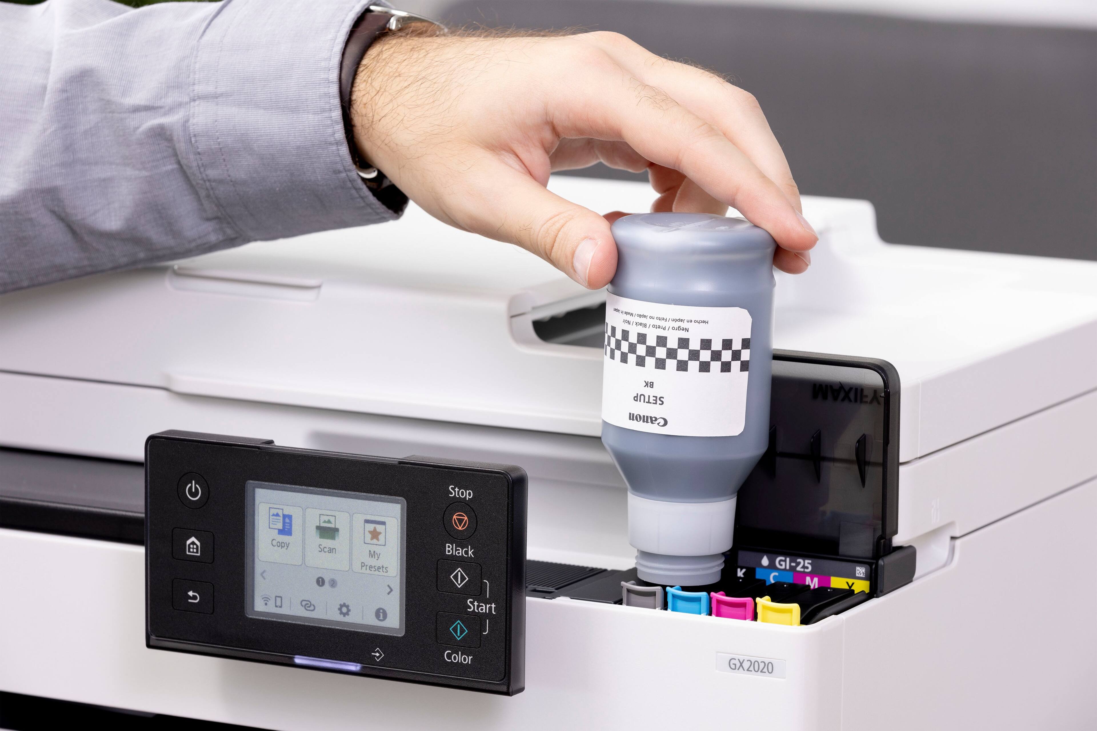 Alt View 12. Canon - MAXIFY GX2020 MegaTank Wireless All-In-One SuperTank Inkjet Printer - White.