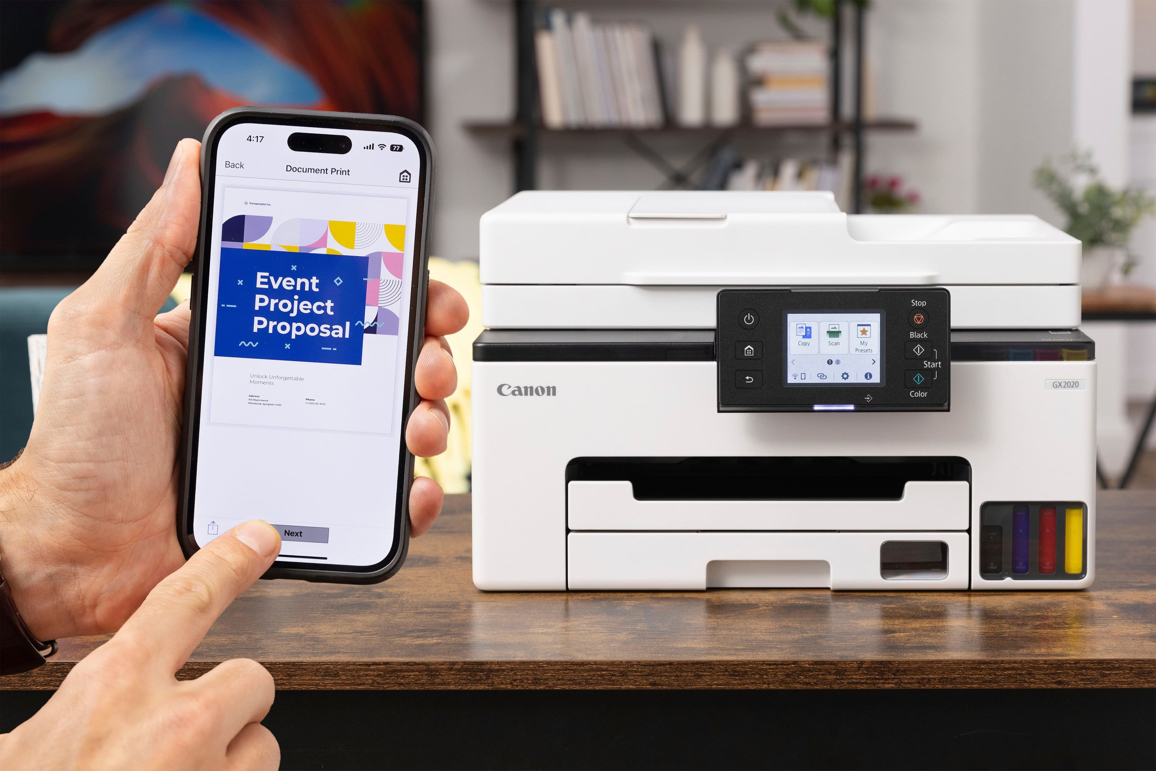 Alt View 14. Canon - MAXIFY GX2020 MegaTank Wireless All-In-One SuperTank Inkjet Printer - White.