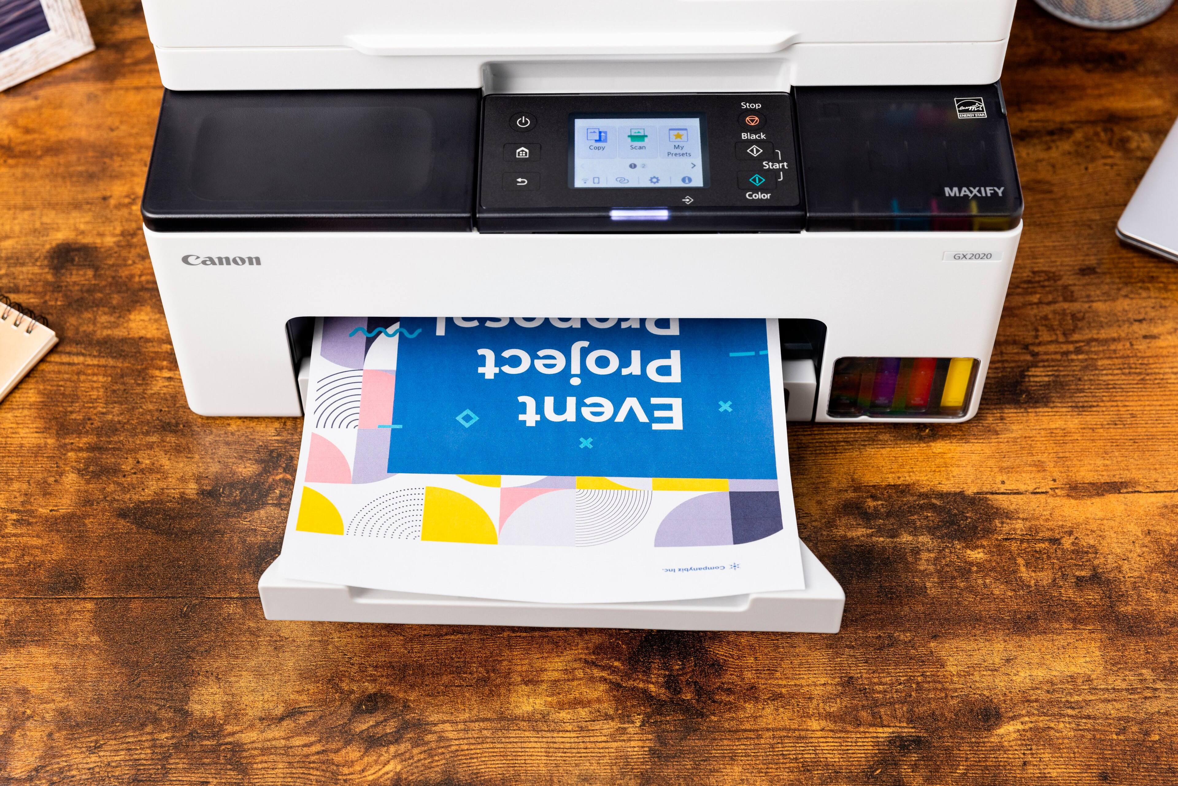 Alt View 18. Canon - MAXIFY GX2020 MegaTank Wireless All-In-One SuperTank Inkjet Printer - White.