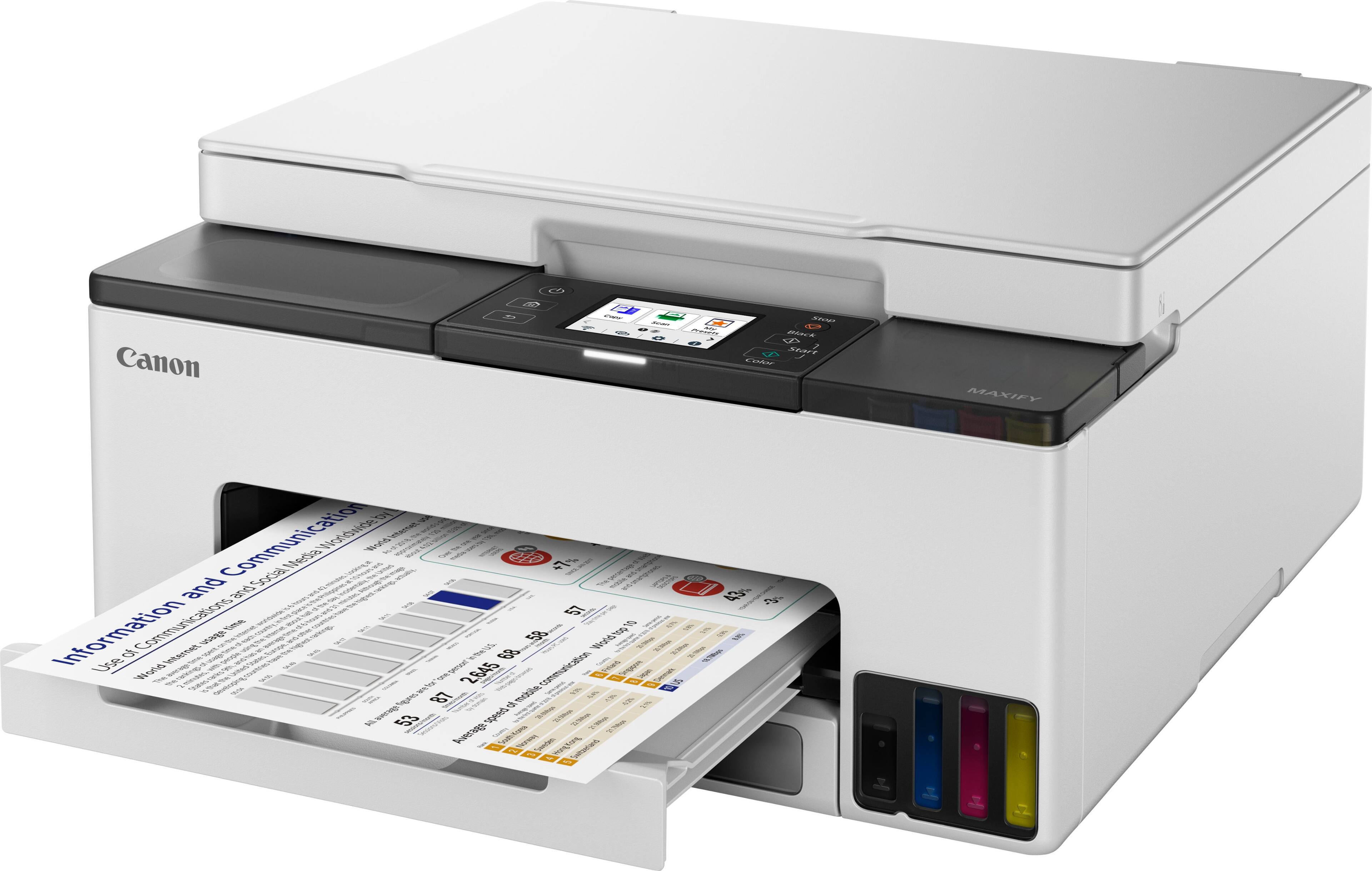 Angle. Canon - MAXIFY GX1020 MegaTank Wireless All-In-One SuperTank Inkjet Printer - White.