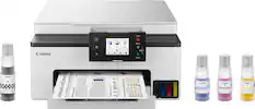 Front. Canon - MAXIFY GX1020 MegaTank Wireless All-In-One SuperTank Inkjet Printer - White.