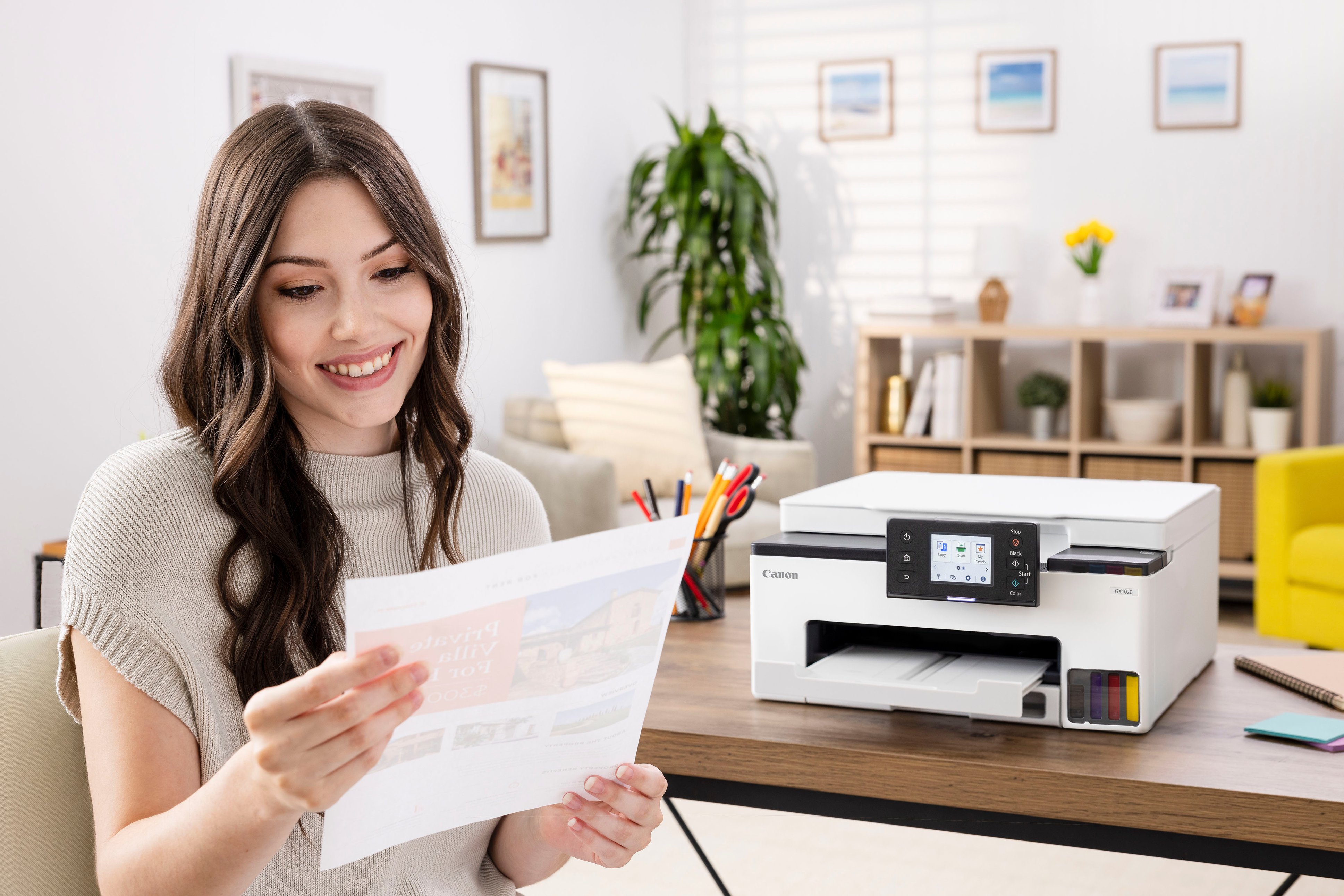 Alt View 13. Canon - MAXIFY GX1020 MegaTank Wireless All-In-One SuperTank Inkjet Printer - White.