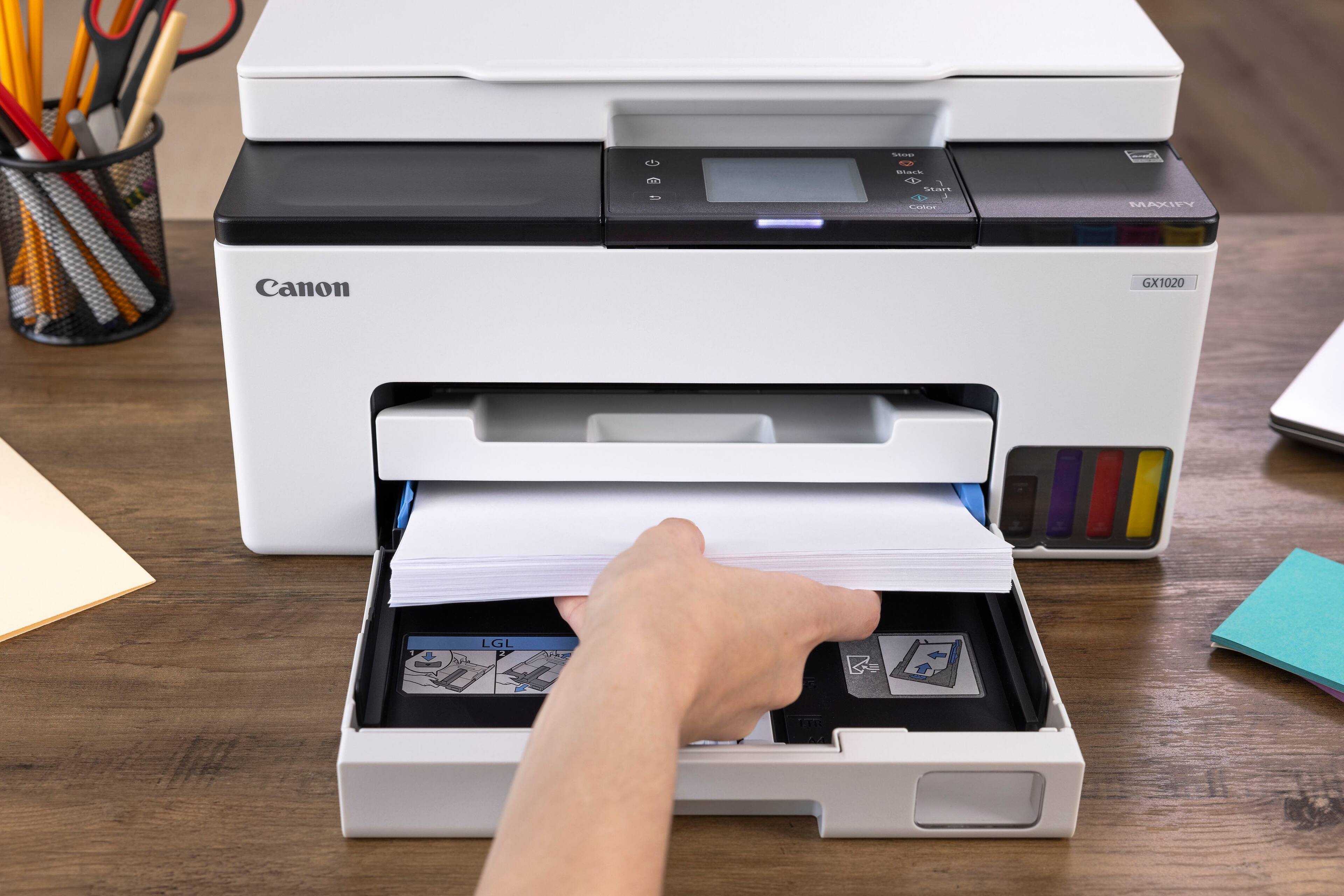 Alt View 16. Canon - MAXIFY GX1020 MegaTank Wireless All-In-One SuperTank Inkjet Printer - White.