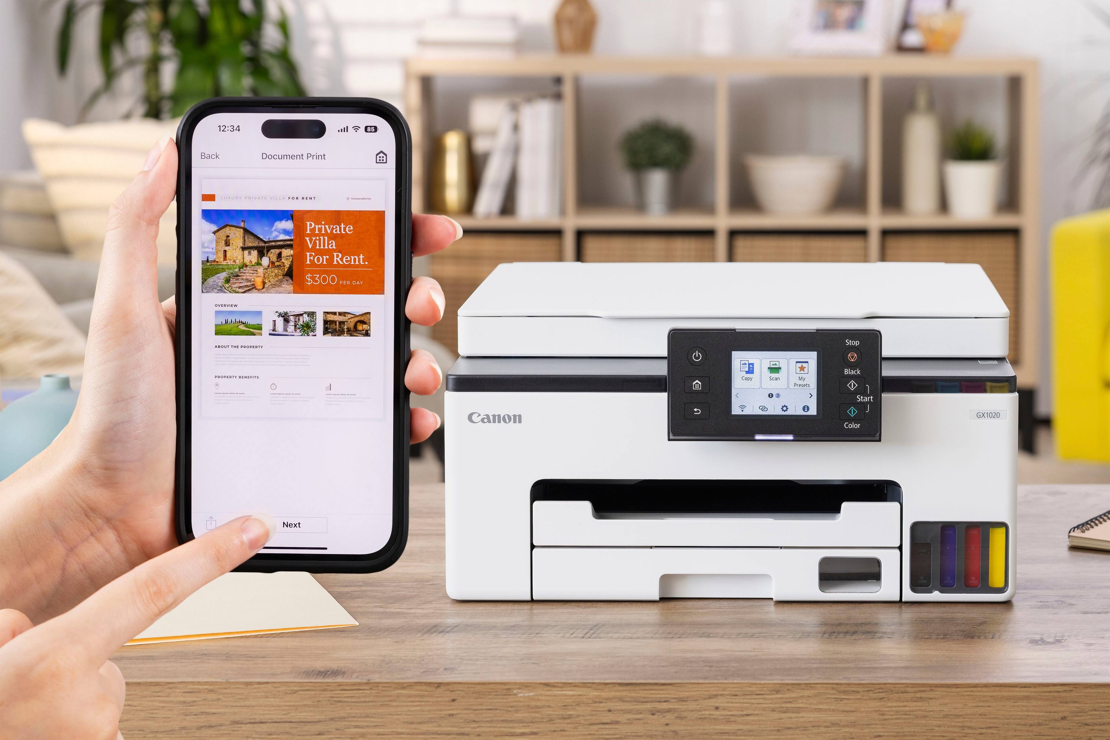 Alt View 17. Canon - MAXIFY GX1020 MegaTank Wireless All-In-One SuperTank Inkjet Printer - White.