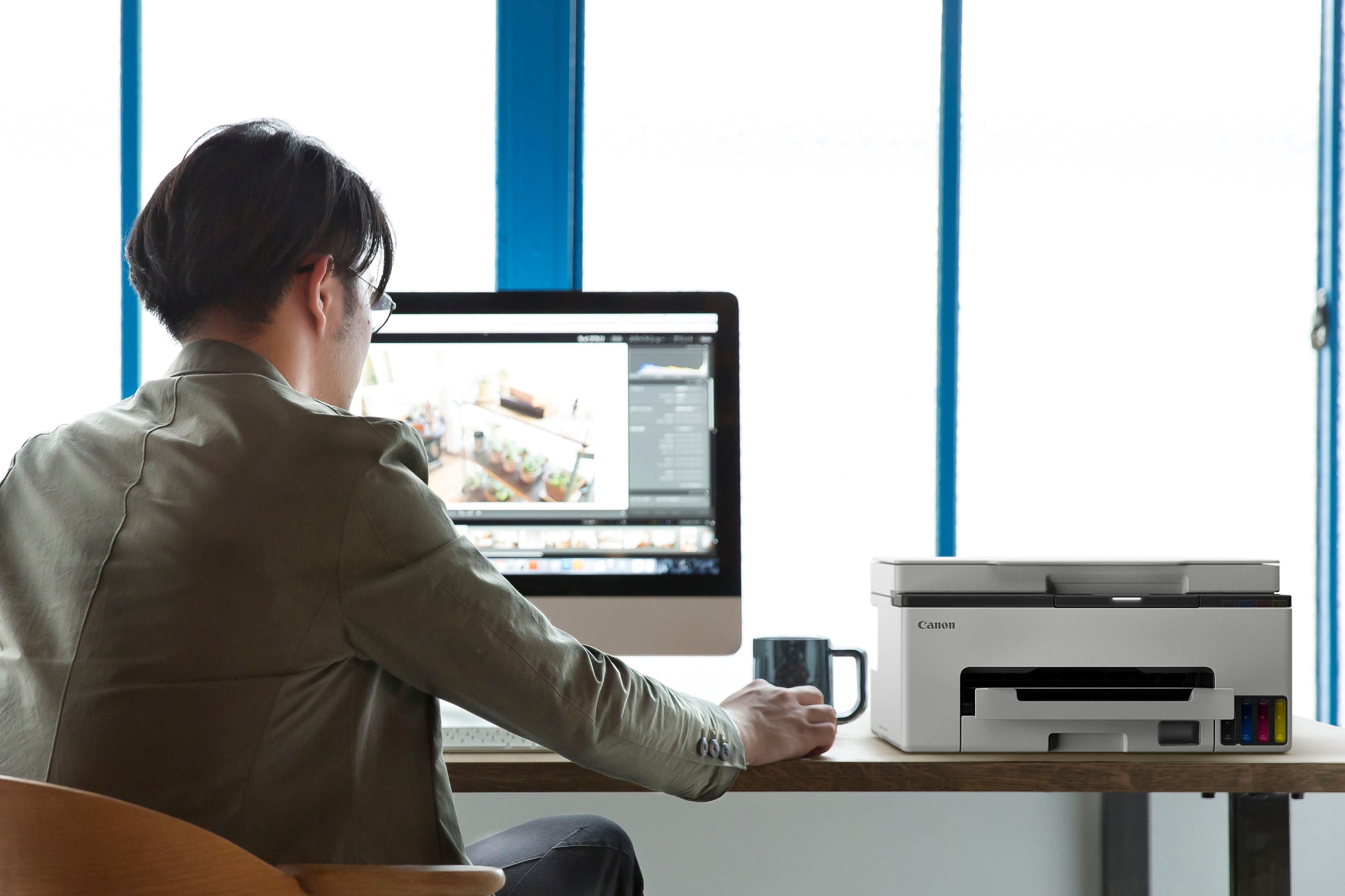 Alt View 18. Canon - MAXIFY GX1020 MegaTank Wireless All-In-One SuperTank Inkjet Printer - White.