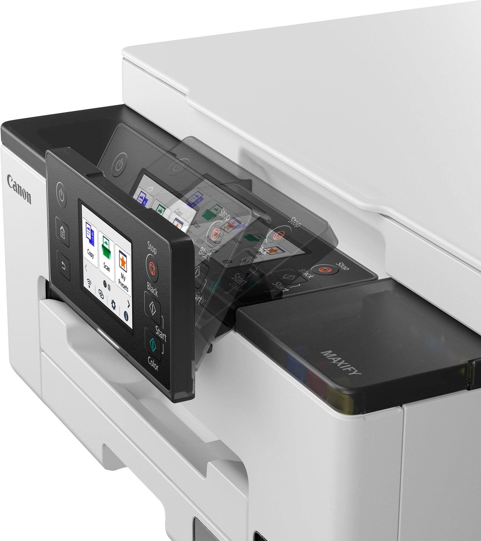 Alt View 1. Canon - MAXIFY GX1020 MegaTank Wireless All-In-One SuperTank Inkjet Printer - White.