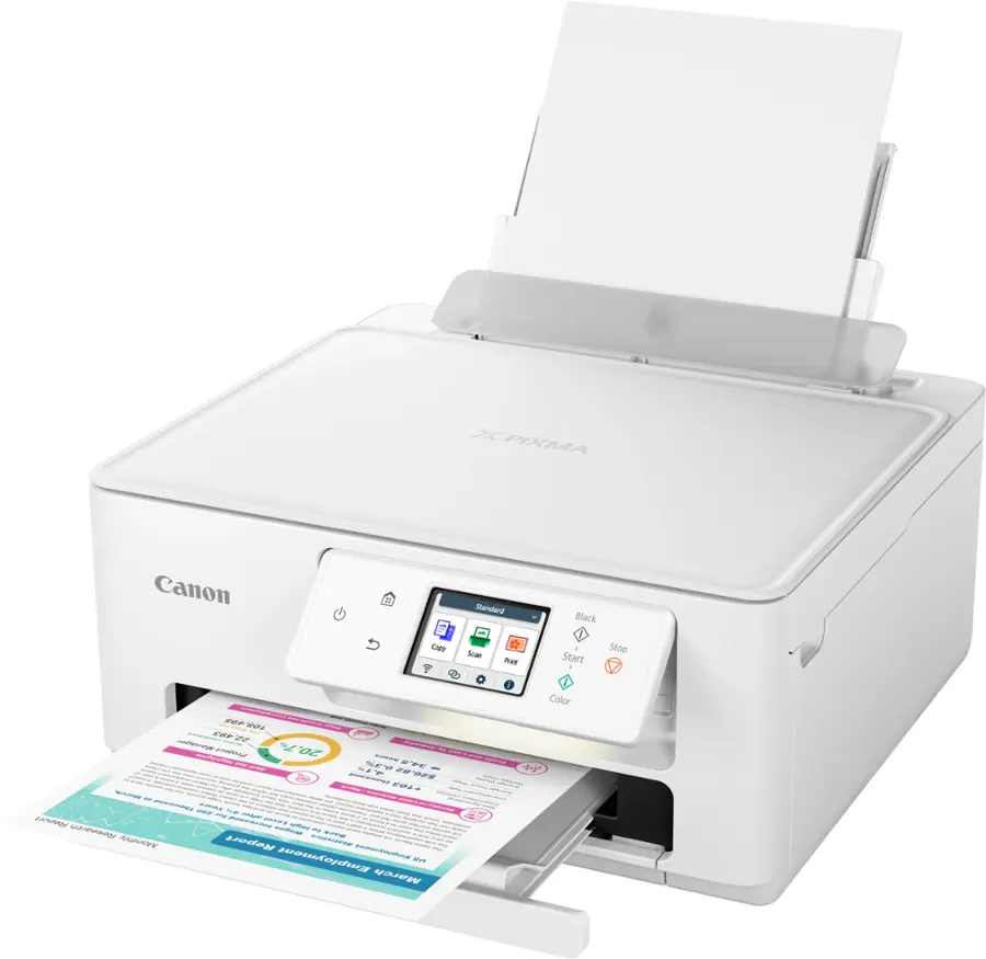 Left. Canon - PIXMA TS7720 Wireless All-In-One Inkjet Printer - White.