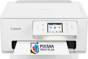 Front. Canon - PIXMA TS7720 Wireless All-In-One Inkjet Printer - White.