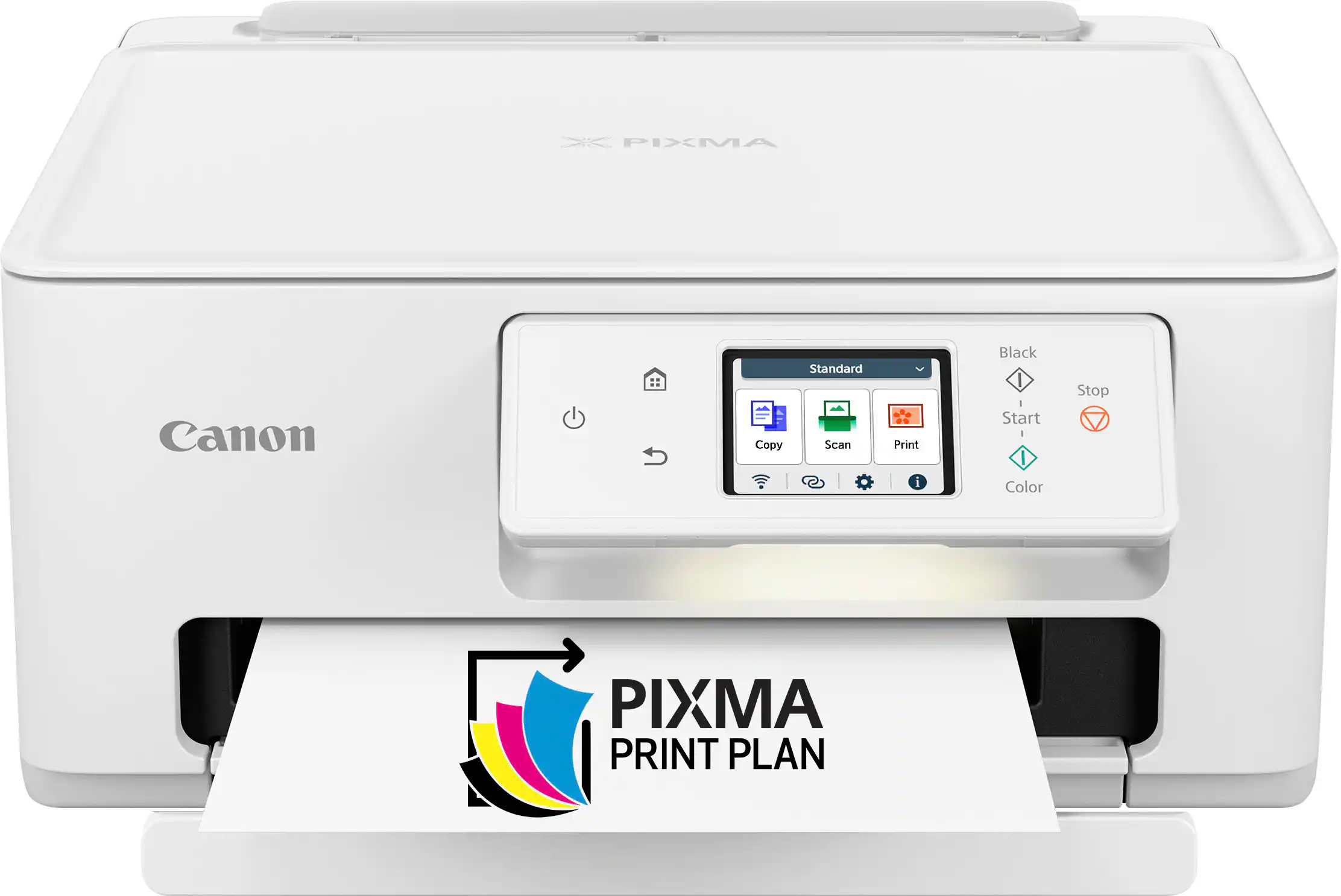 Front. Canon - PIXMA TS7720 Wireless All-In-One Inkjet Printer - White.