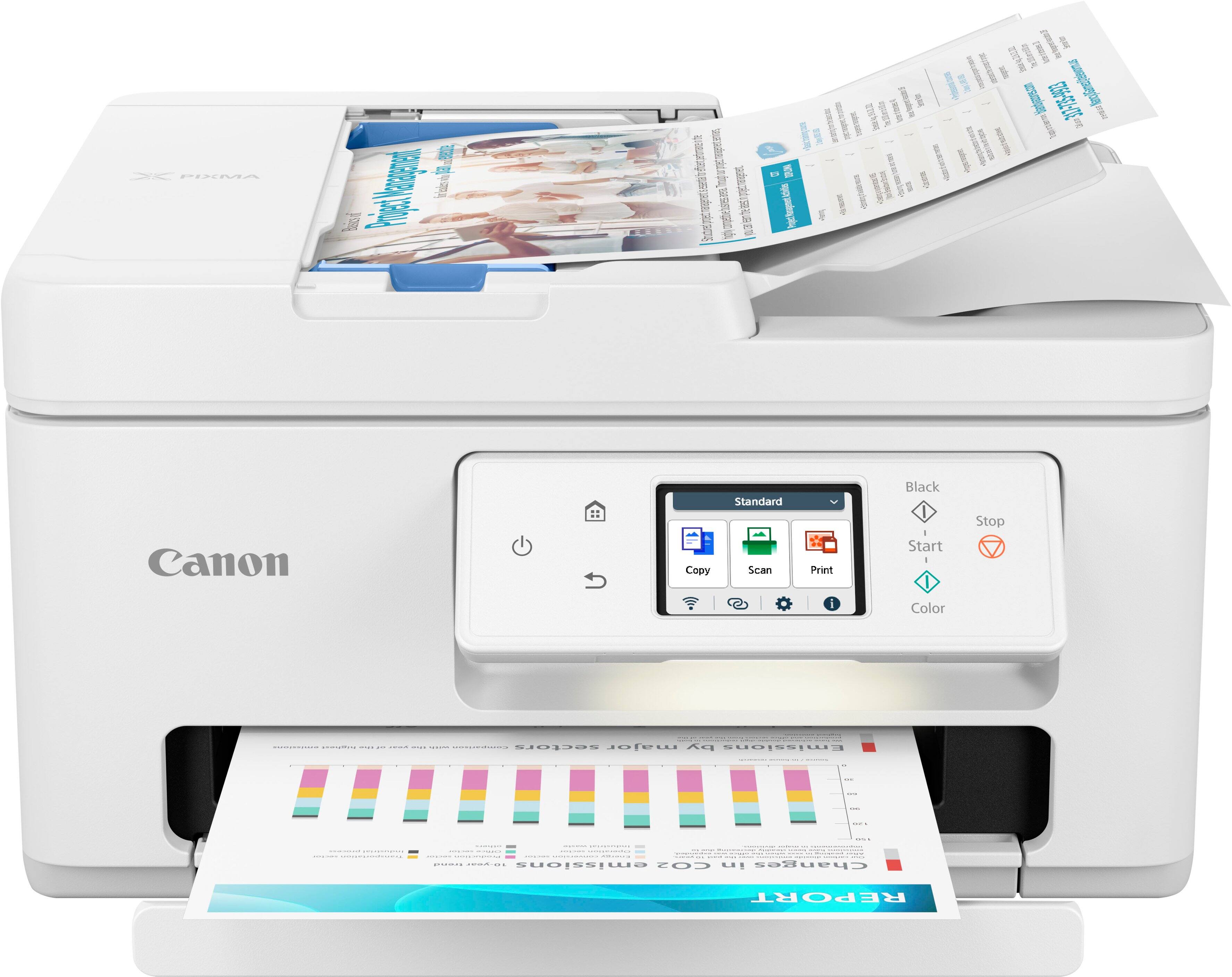 Angle. Canon - PIXMA TR7820 Wireless All-In-One Inkjet Printer - White.