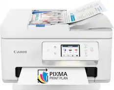 Front. Canon - PIXMA TR7820 Wireless All-In-One Inkjet Printer - White.
