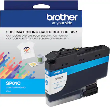 Front. Brother - SP01CS Standard Capacity Ink Cartridge - Cyan.