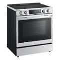 Angle Zoom. LG - 6.3 Cu. Ft. Freestanding Electric Induction True Convection Range with EasyClean and Air Fry - Stainless Steel.
