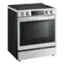 Angle. LG - 6.3 Cu. Ft. Freestanding Electric Induction True Convection Range with EasyClean and Air Fry - PrintProof Stainless Steel.