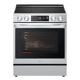 LG - 6.3 Cu. Ft. Smart Freestanding Electric Induction True Convection Range with EasyClean and Air Fry - Stainless Steel