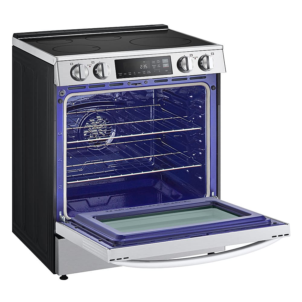 Alt View 14. LG - 6.3 Cu. Ft. Freestanding Electric Induction True Convection Range with EasyClean and Air Fry - PrintProof Stainless Steel.
