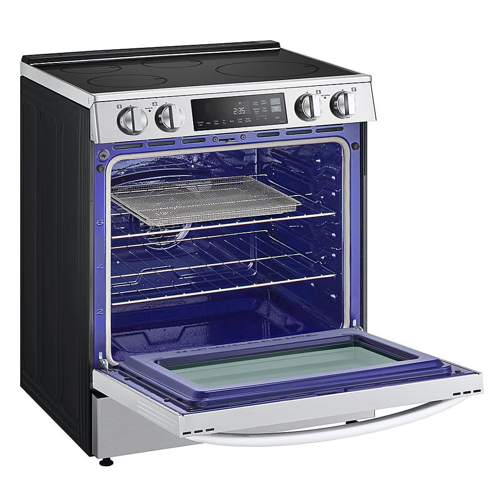 Alt View 15. LG - 6.3 Cu. Ft. Freestanding Electric Induction True Convection Range with EasyClean and Air Fry - PrintProof Stainless Steel.