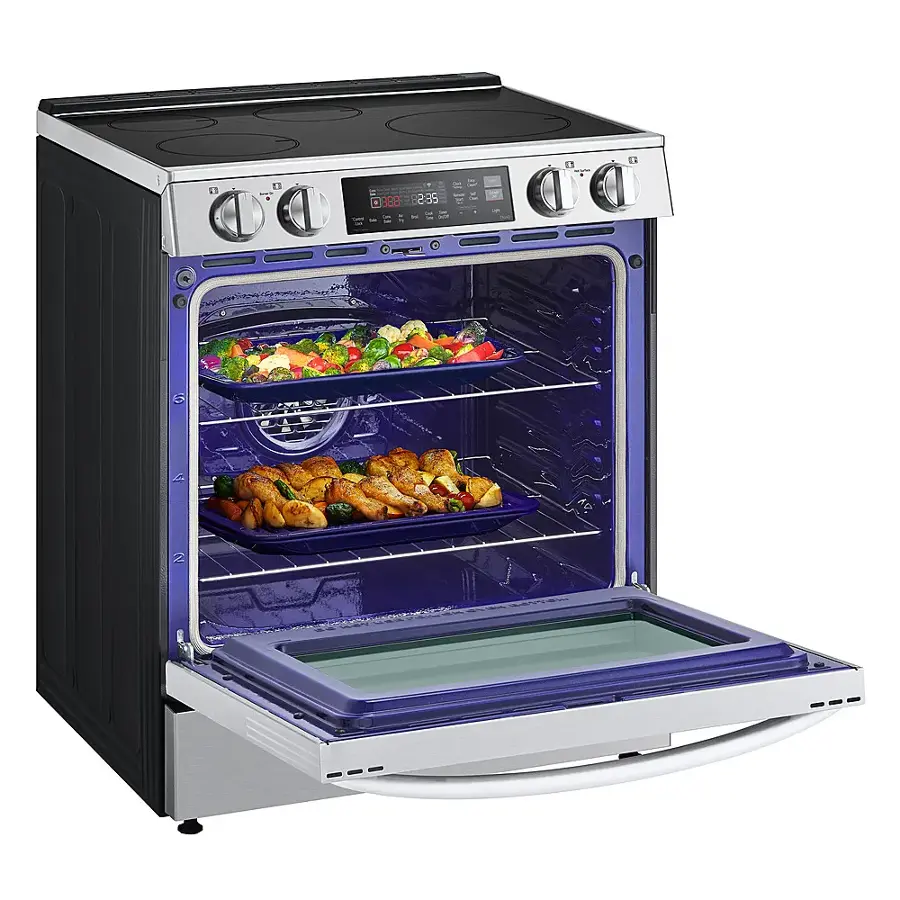 Alt View 16. LG - 6.3 Cu. Ft. Freestanding Electric Induction True Convection Range with EasyClean and Air Fry - PrintProof Stainless Steel.