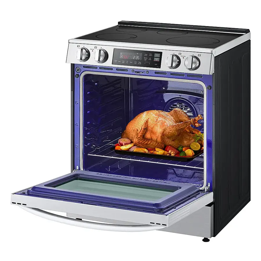 Alt View 18. LG - 6.3 Cu. Ft. Freestanding Electric Induction True Convection Range with EasyClean and Air Fry - PrintProof Stainless Steel.
