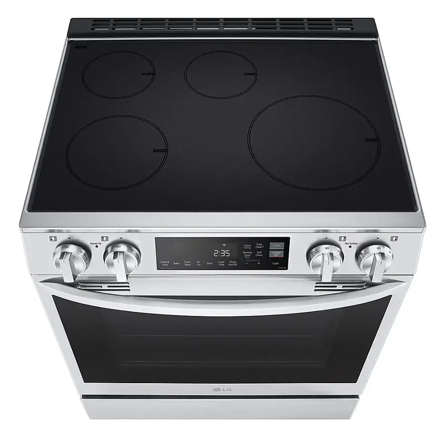 Alt View 19. LG - 6.3 Cu. Ft. Freestanding Electric Induction True Convection Range with EasyClean and Air Fry - PrintProof Stainless Steel.