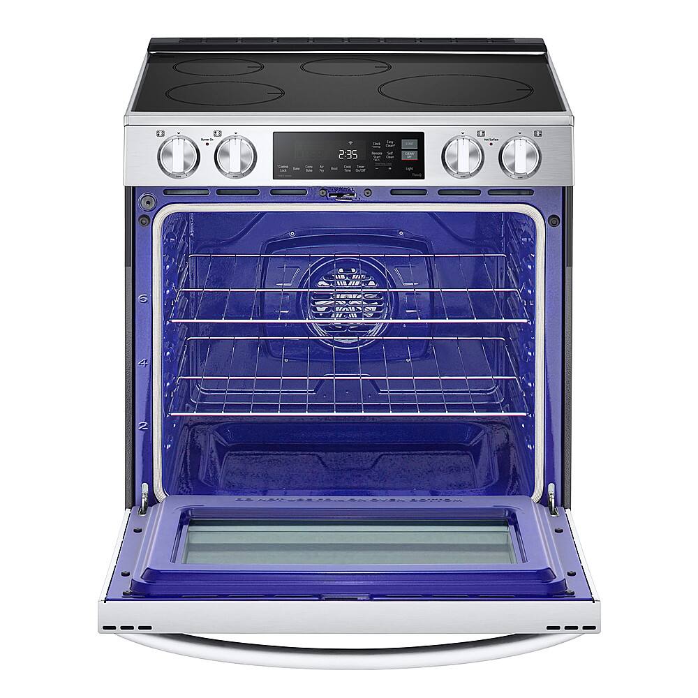 Alt View 2. LG - 6.3 Cu. Ft. Freestanding Electric Induction True Convection Range with EasyClean and Air Fry - PrintProof Stainless Steel.