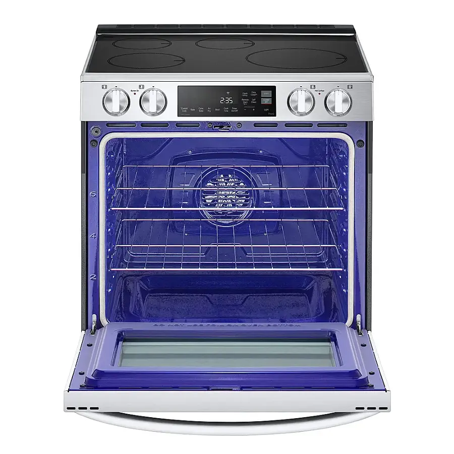 Alt View 2. LG - 6.3 Cu. Ft. Freestanding Electric Induction True Convection Range with EasyClean and Air Fry - PrintProof Stainless Steel.