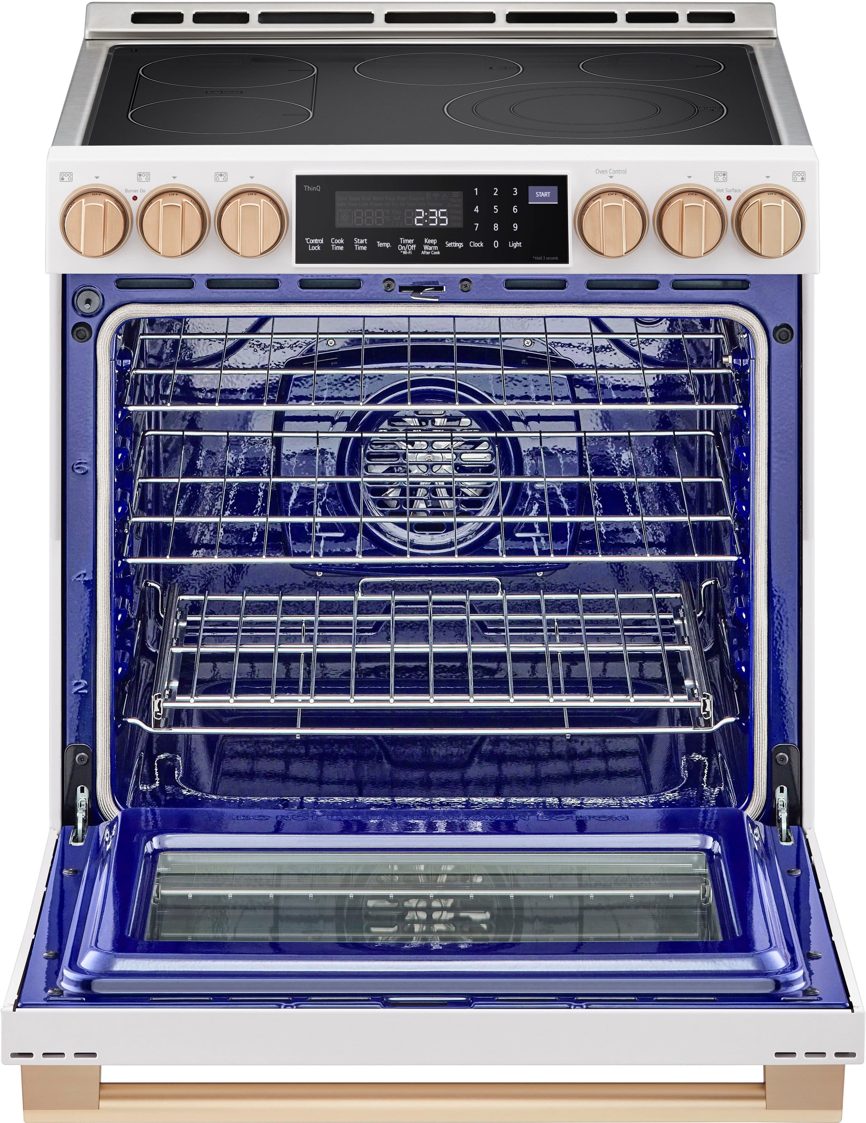 Alt View 11. LG - STUDIO 6.3 Cu. Ft. Smart Slide-In Electric True Convection Range with EasyClean and Air Sous Vide - Essence White.